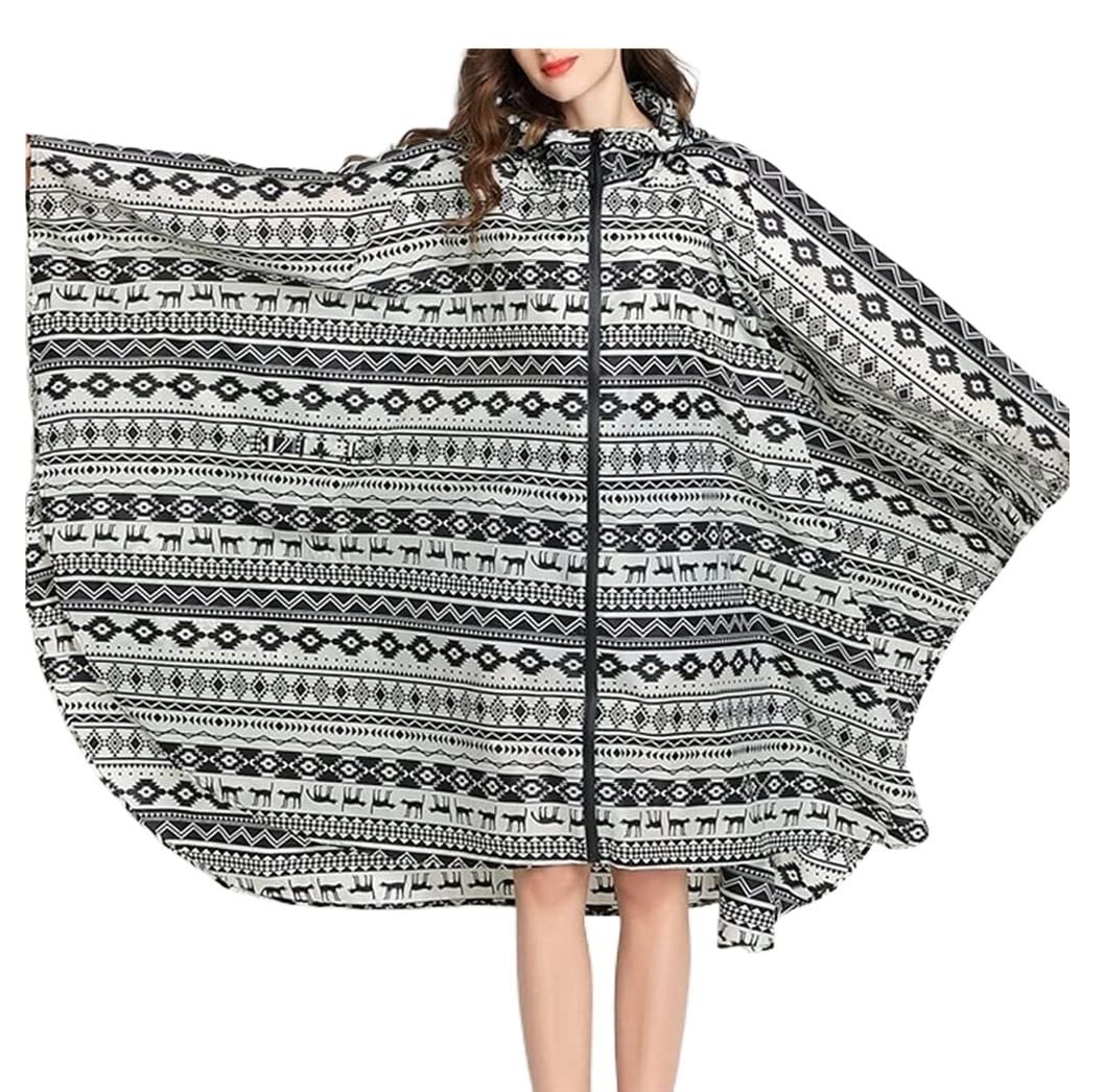 Poncho Pioggia Poncho Impermeabile Poncho Antipioggia Unisex, Poncho Antipioggia Con Cappuccio Ripiegabile, Giacca Impermeabile Riutilizzabile Per Adulti Cappotto di Pioggia Poncho Antipioggia ( Color