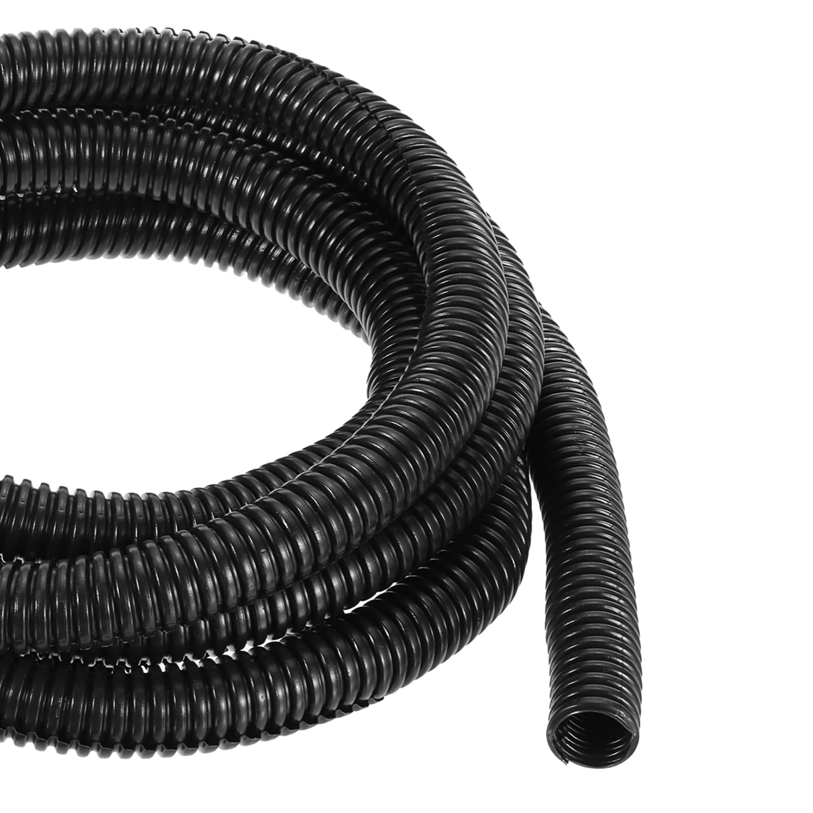 DMiotech 3meter Wire Loom Split Tubing 16mm, Cord Protectors from Pet Flexible Conduit Cable Management for Office, Home, Garden, Black