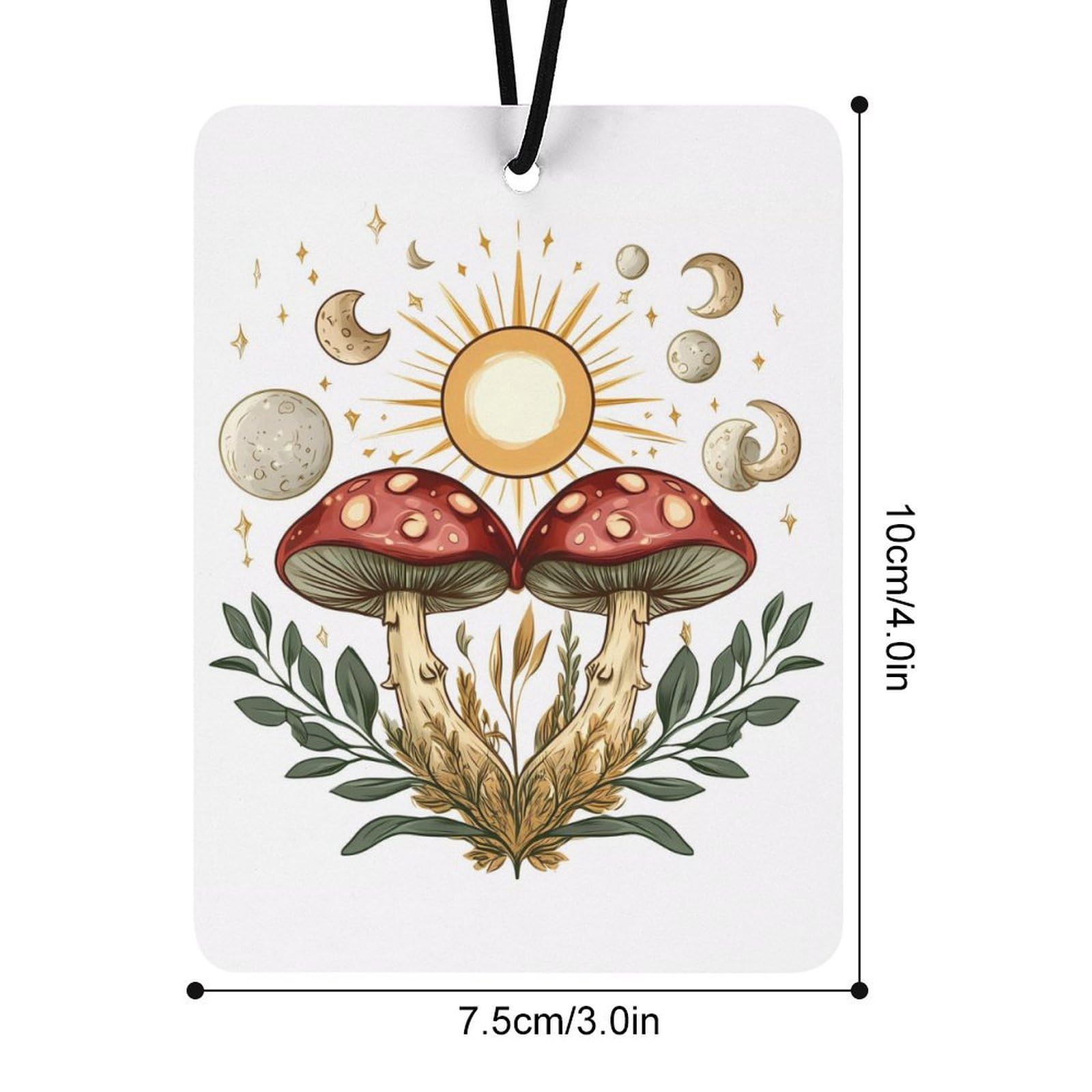 Mushroom Car Air Freshener Hanging Aromatherapy Tablets for Car Accessories Square