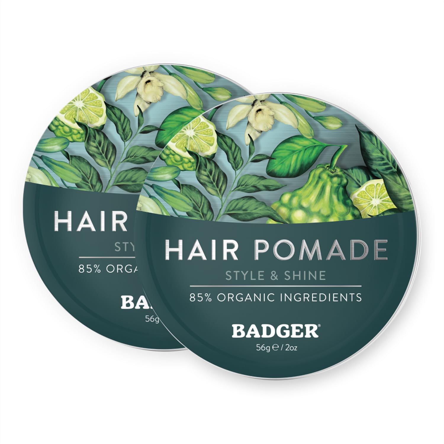 Badger Hair Pomade for Men, Organic, Easy to Use, Subtle Masculine Scent, Medium Hold Hair Pomade with Medium Shine Finish, Nourishes Hair & Scalp 2