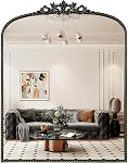 WallBeyond Gold Vintage Mirror for Vanity 22x30 Inch, Gold Antique Mirror with Ornate Frame, Arched Vintage Wall for Bathroom, Living Room, Fireplace, Entryway