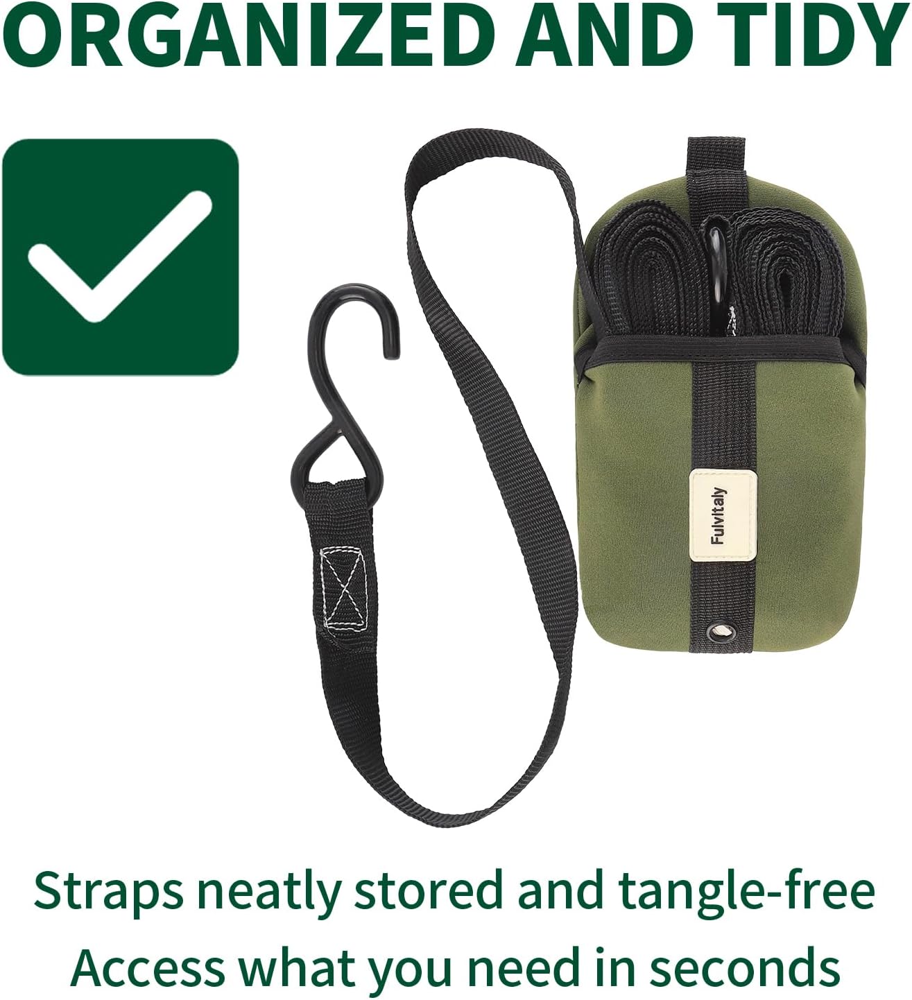 Small Ratchet Strap Storage Bags, Bungee Cord Storage Organizer Pouches (3-Pack), Tangle-Proof Case for Ratchet Straps, Bungee Cords & Tow Ropes, Ultimate Truck, RV & Toolbox Organizer - Image 5