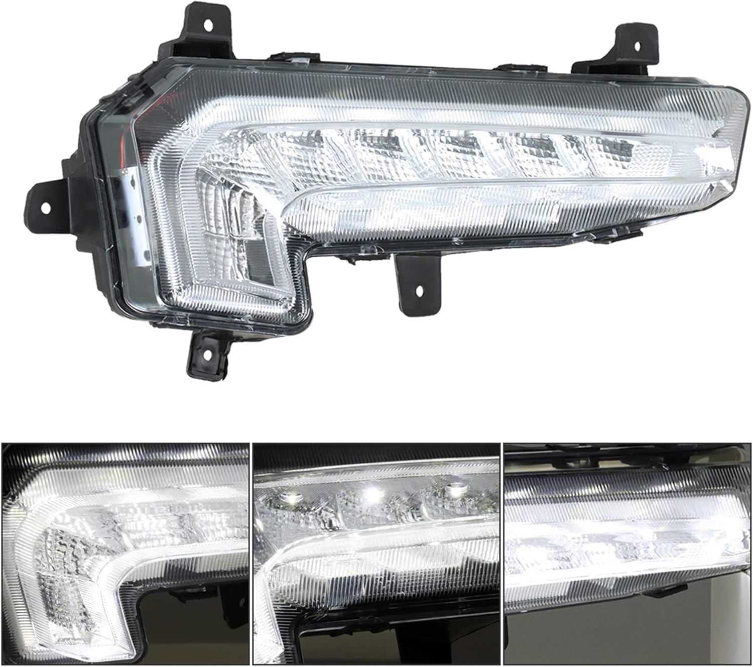 munirater 2-Pack Bumper Front Fog Lights Daytime Running Lights Left and Right Side Replacement fo Malibur 2016-2018