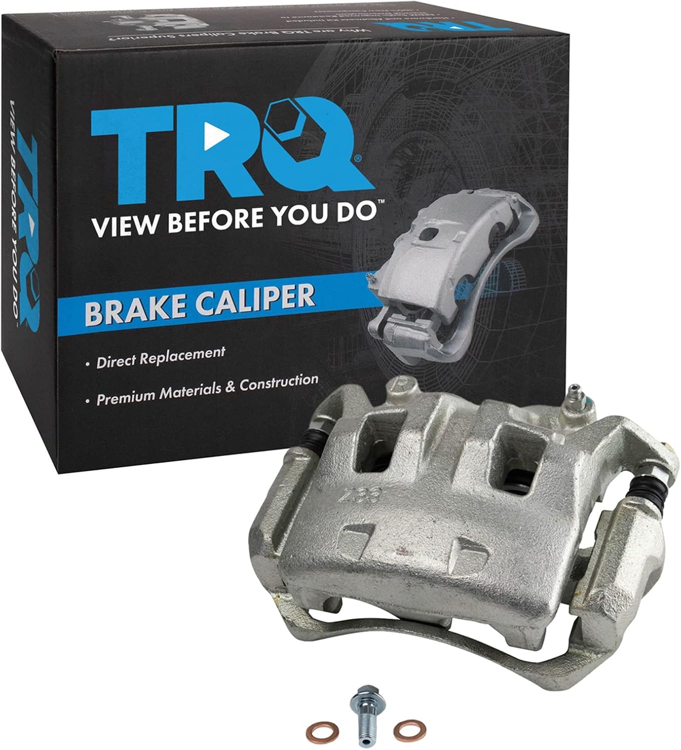 TRQ Front Right Brake Caliper w/Bracket Passenger Side Compatible with 2005-2019 Nissan Frontier