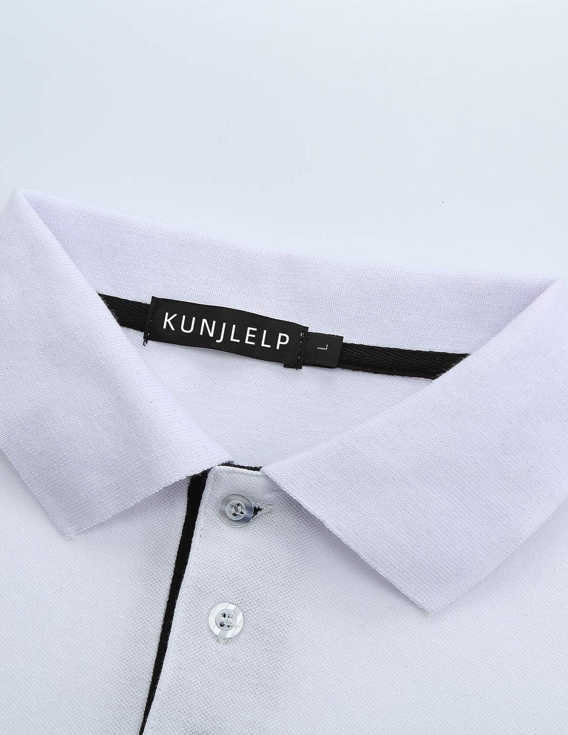 KUNJLELP 100% Cotone Polo da Uomo Manica Lunga Ricamo di Giraffa Maglietta Uniformi Polo da Lavoro per l'autunno e l'inverno