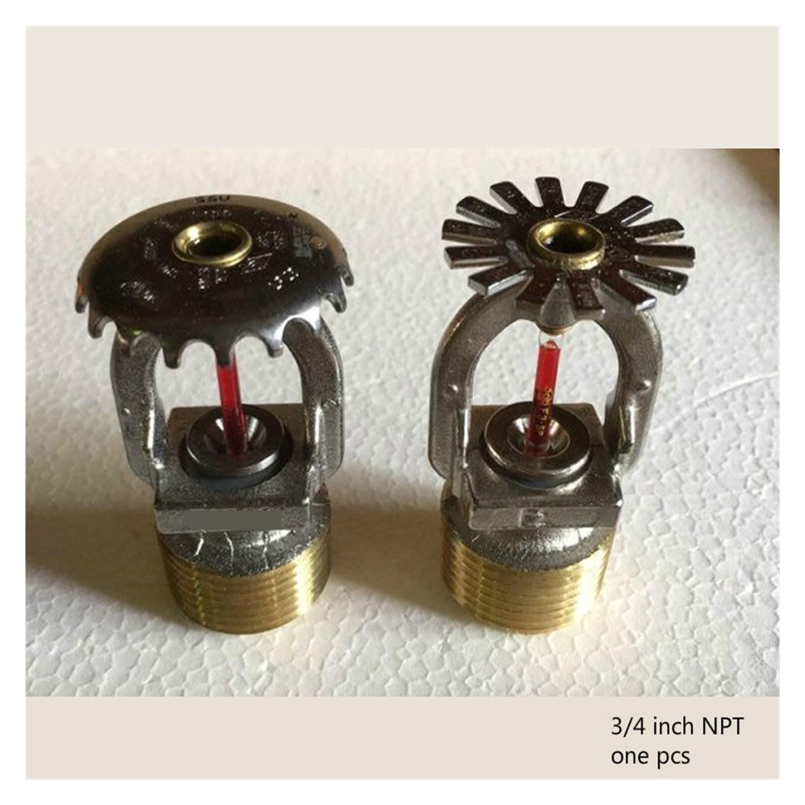 1 szt. mosiężny zraszacz przeciwpożarowy Quick Response, 1,9 cm NPT wisiorek/pionowa głowica (wisiorek)