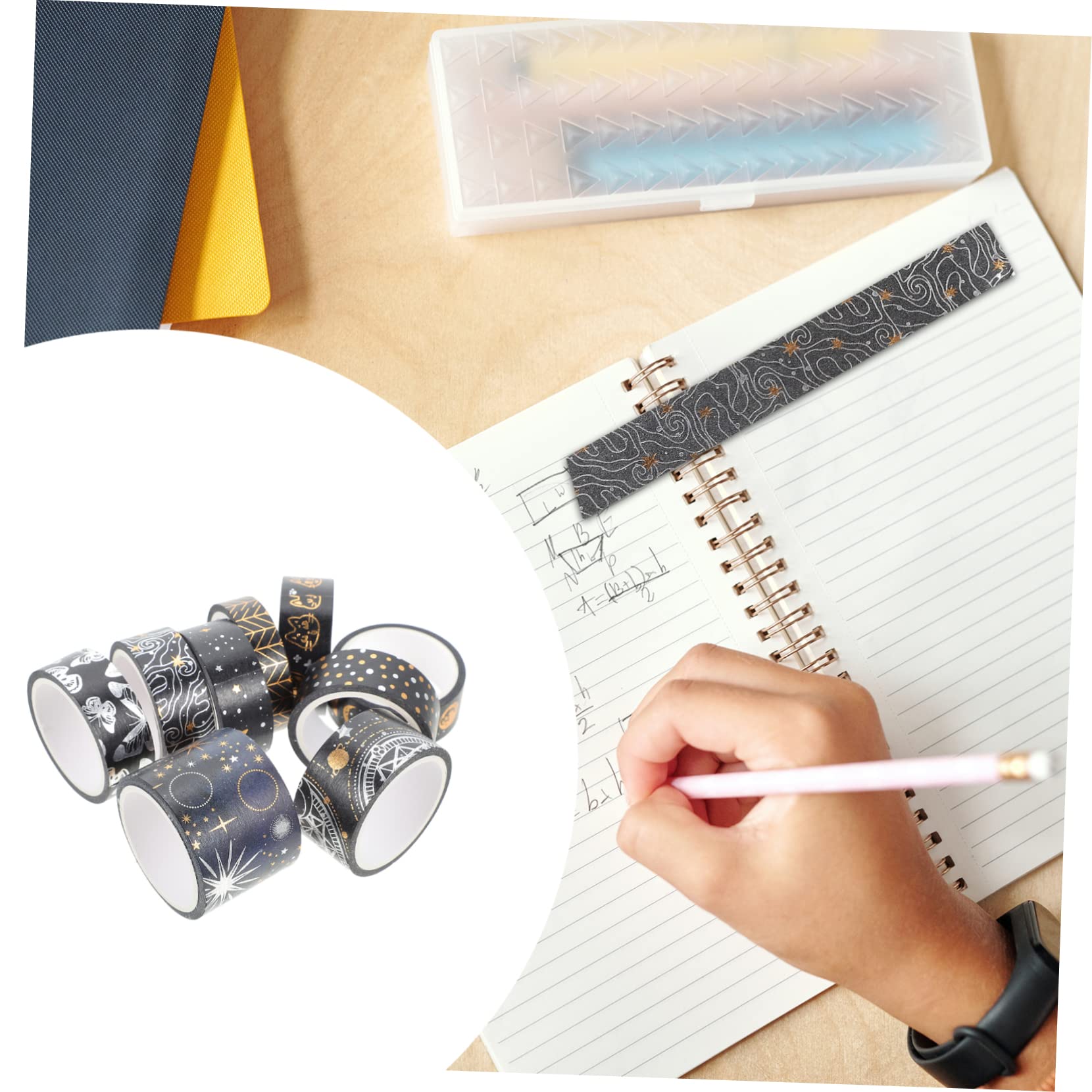 NUOBESTY 27rotoli Nastro Adesivo Washi Per Scrapbooking Da Decorativi Per Diari e Album Adatto Per Fai Da Te e Artigianato Eleganti Per Decorazioni Creative