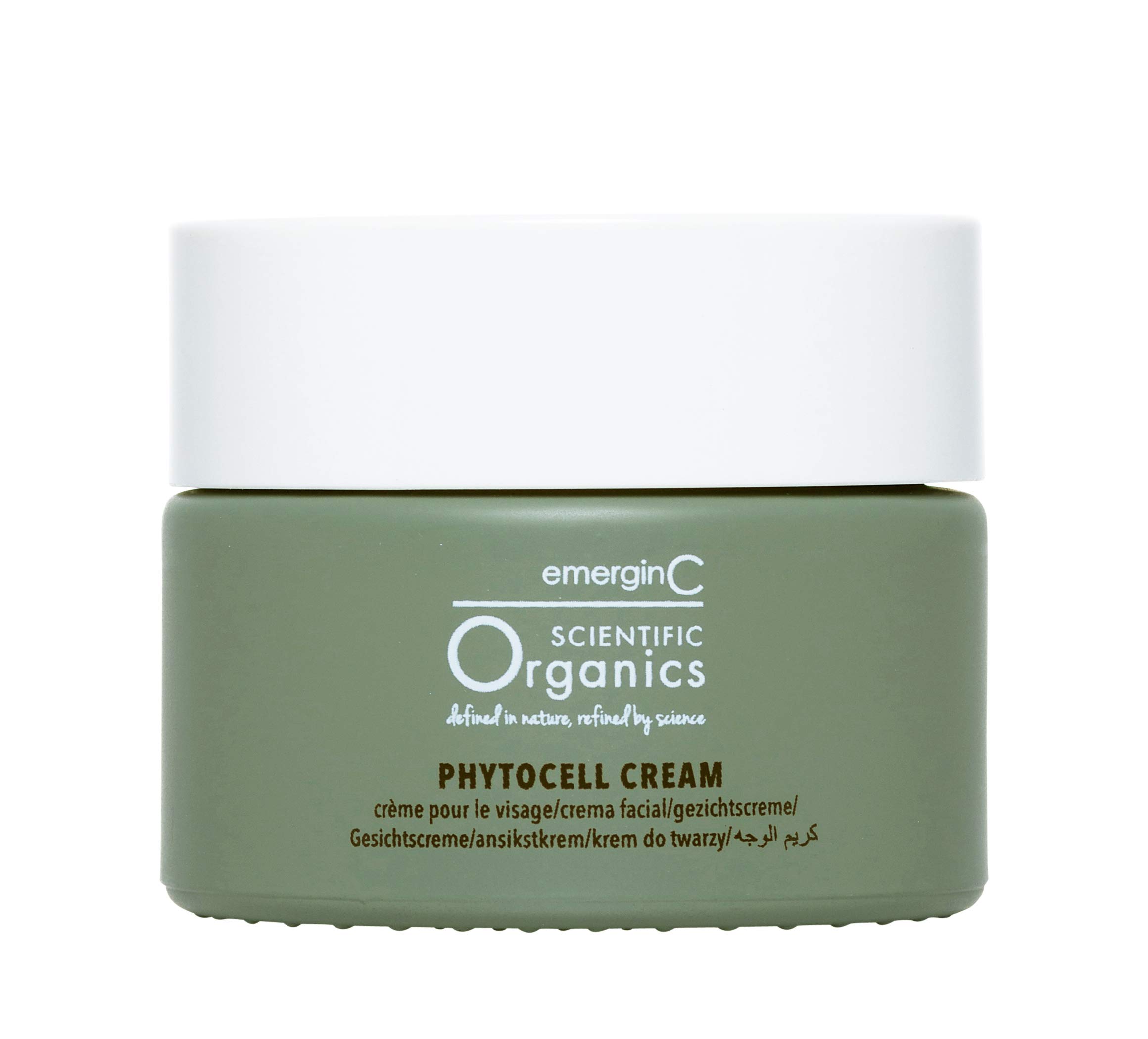emerginC Scientific Organics Phytocell Anti-Aging Cream - Facial Moisturizer with Plant Stem Cells for Radiant Complexion and Skin Protection (1.7 oz, 50 ml)