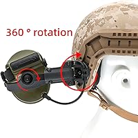 Vista 3 de Auriculares tácticos HEARFALCOM COMAT III Adaptador táctico para carril ARC de casco Adaptador de carril ARC de casco táctico versión no militar