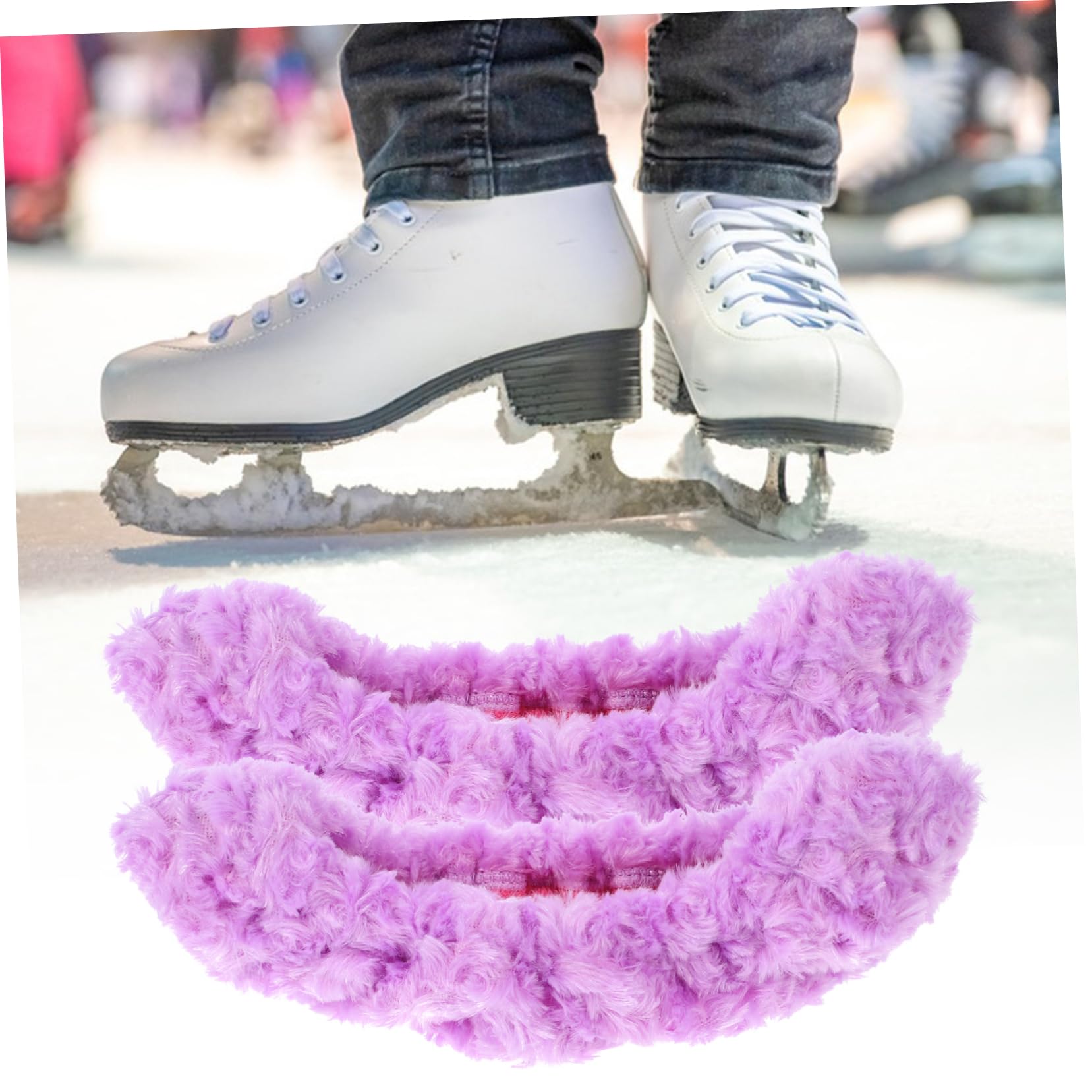 Happyyami 1Pair Portable Wear Resistant Skate Guards Professional Blade Covers for Ice Skating Figure Skates and Hockey Durable Non Absorbent Design Present for Skaters