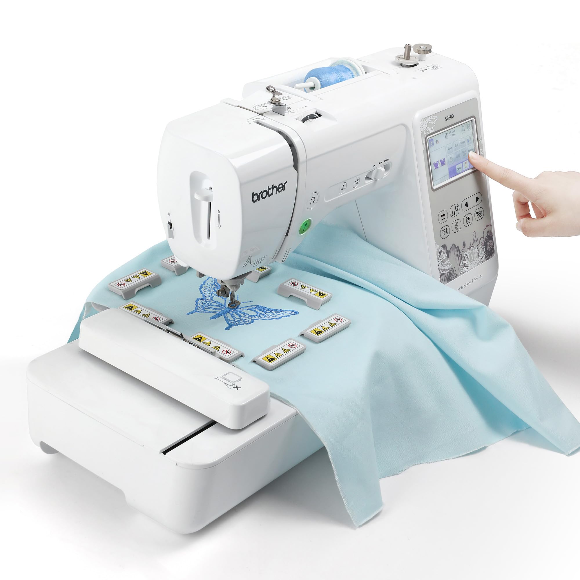 Sew Tech Magnetische Stickrahmen für Brother Innovis NQ1700E NQ1600E NQ1400E NQ3600D Stellaire XE1 Dream Machine 2 VE2200 4000D 1500D V7 V5 VM5200 Babylock Stickrahmen (4in1-BMK)