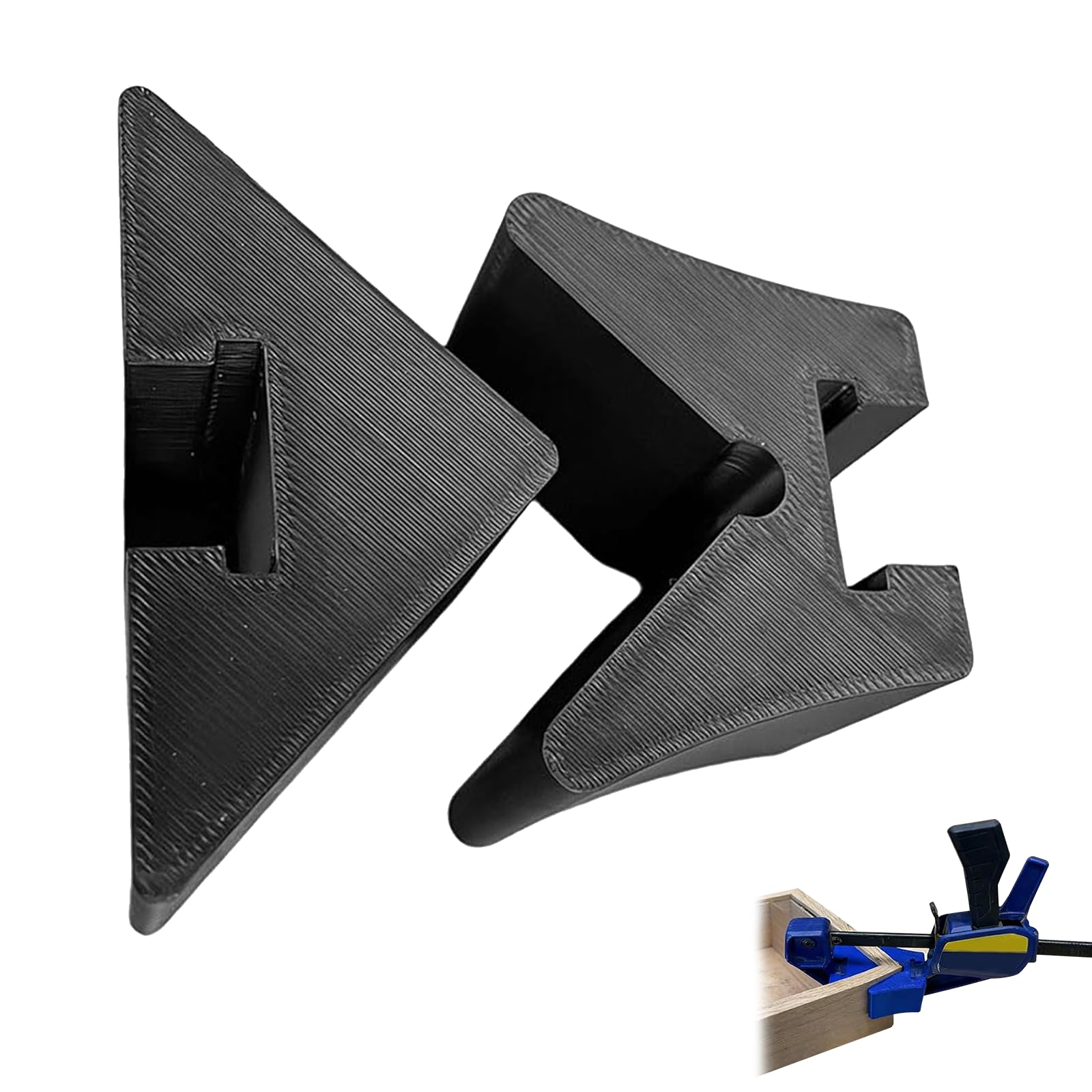 Corner Clamp Adapter Compatible with Irwin Quick-Grip, 90 Degree Angle Squeeze Clamp Attachment, Right Angle Woodworking Tools Accessory for Picture Framing, Cabinetry & DIY，Black