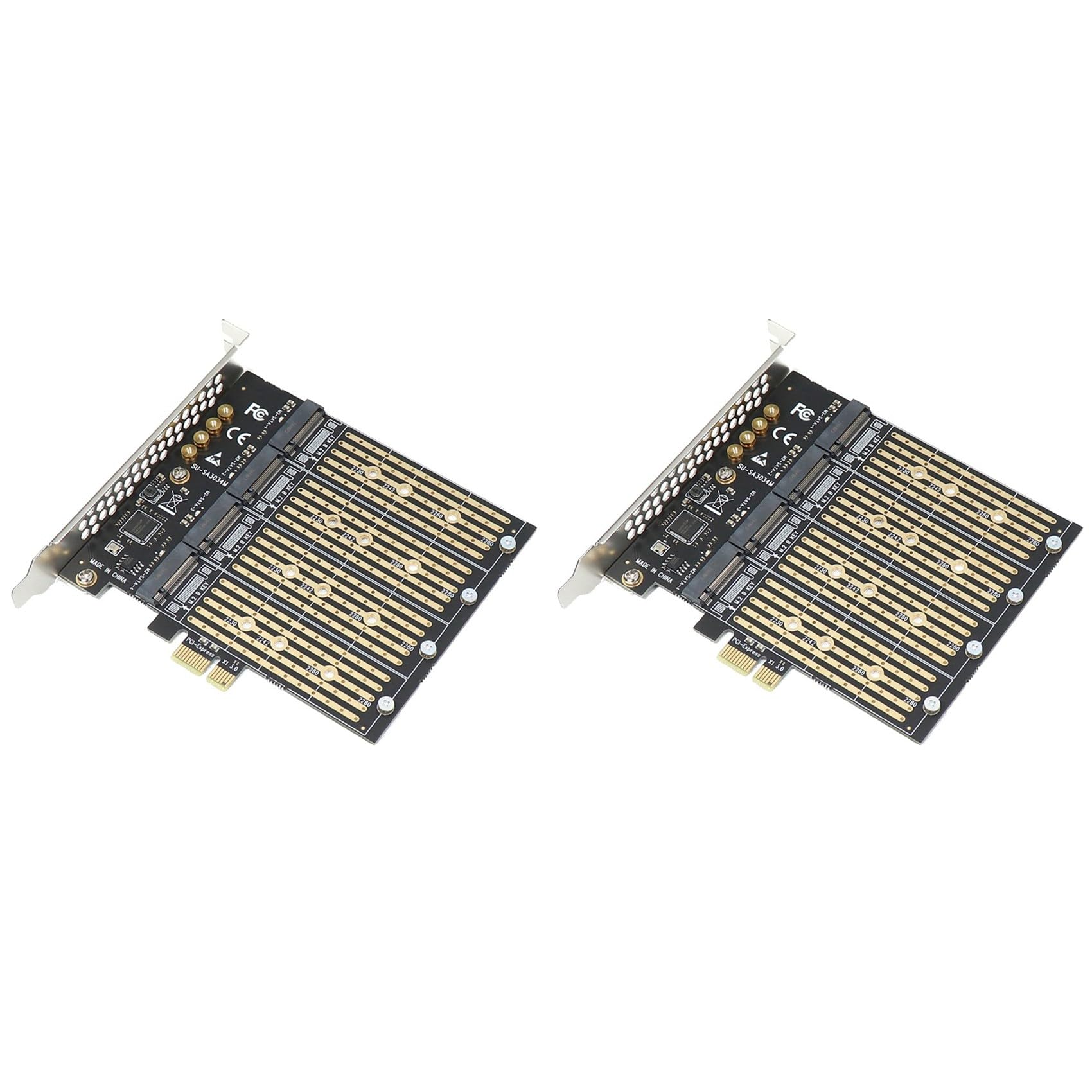 2 adattatori PCIe a NVME B Key M2 M.2 4 porte NGFF SSD 10 Gbps a PCI Express X1 adattatore PCI-E M.2