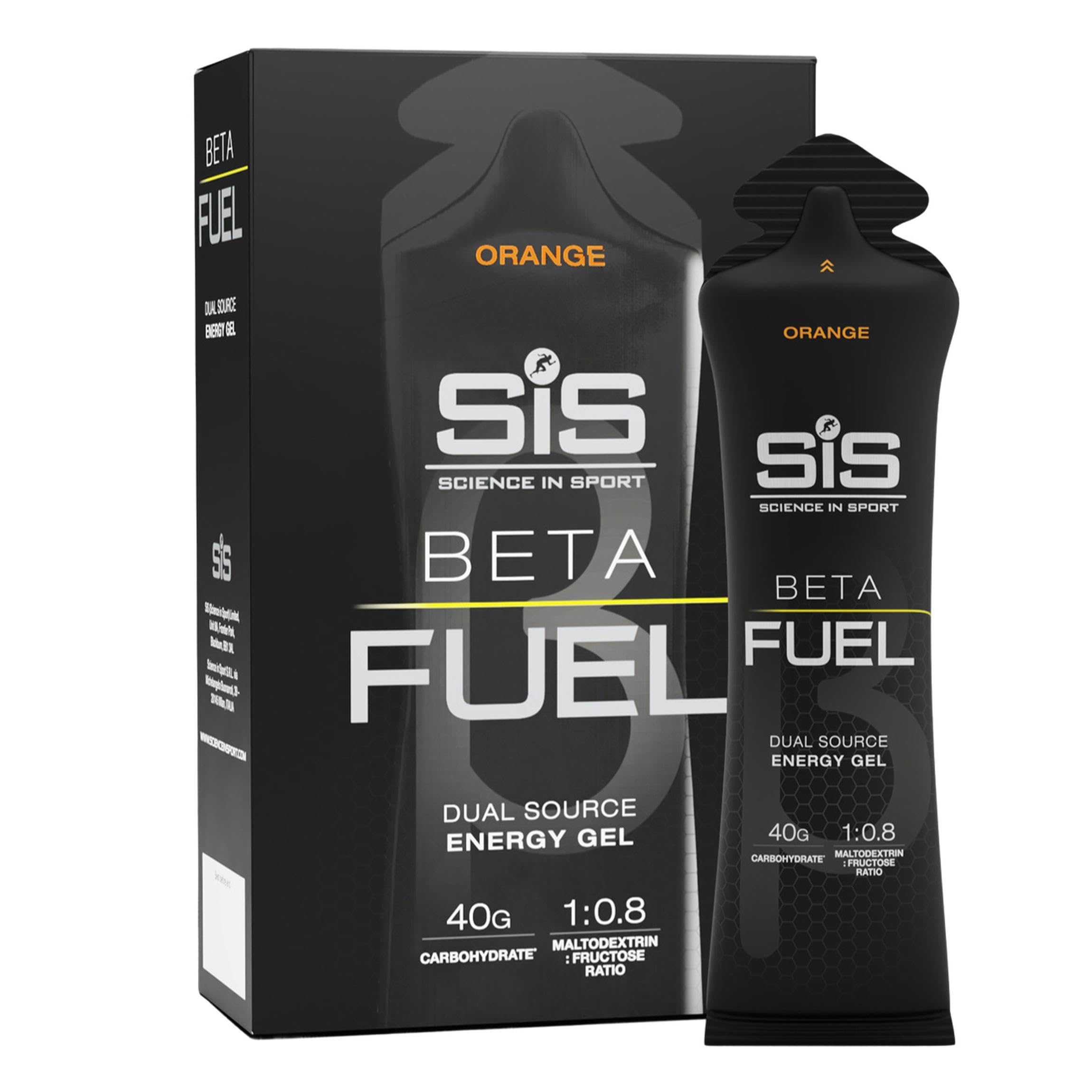 SiS BETA Fuel Dual-Source Isotonic Energy Gel, Orange, 6-Pack Orange 2.03 Fl Oz (Pack of 6)