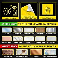 Vista 6 de (Conjunto de 6) cartel de vinilo autoadhesivos "Smile You're On Camera", de 2 pulgadas x 4 pulgadas, LAMINADOS para una máxima protección