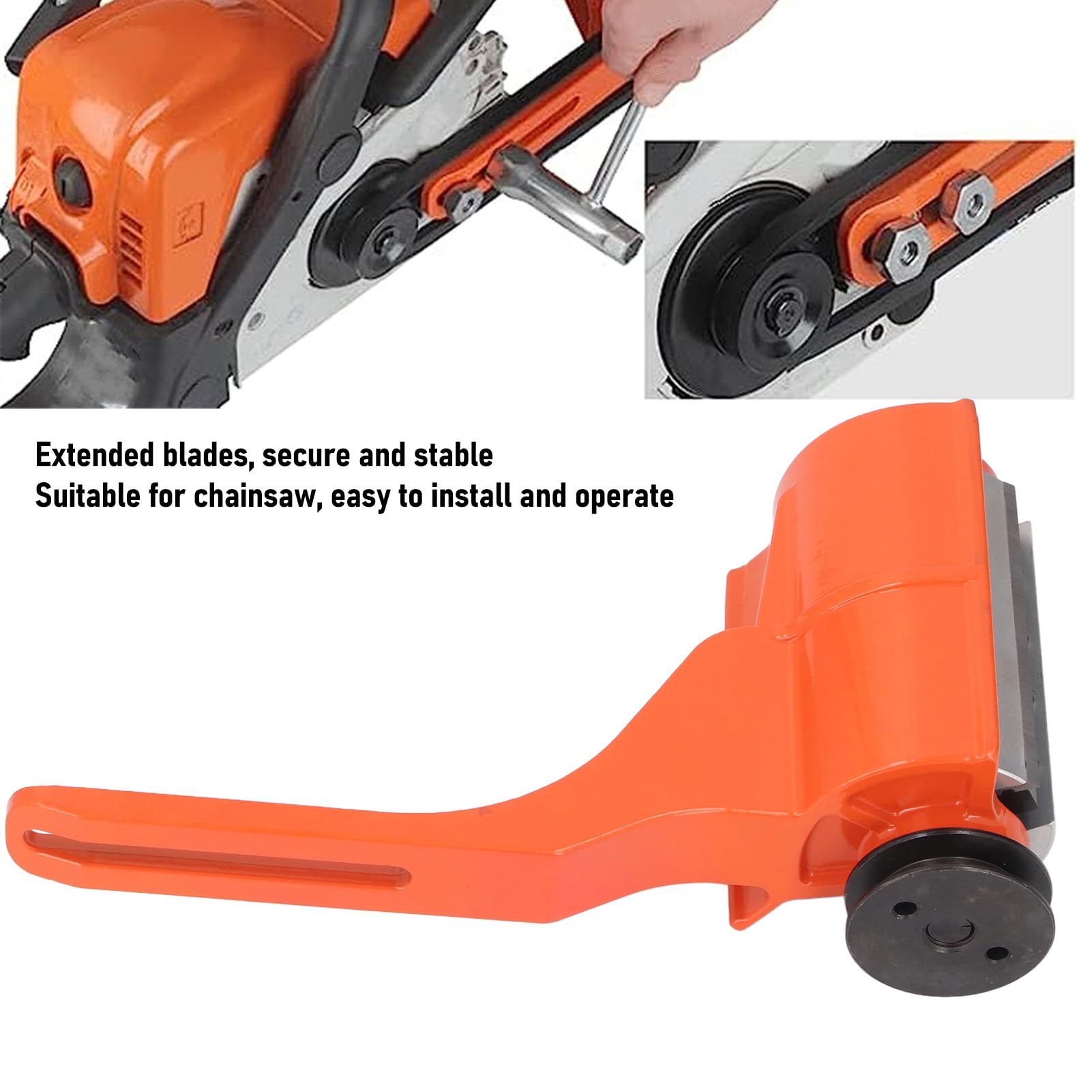 Pelador de Troncos Accionado por Correa en V con 6 Cuchillas Extendidas para Descortezar y Fresar Madera para Motosierras MS170 MS180 MS181 Material de Aluminio Fundido a Presión