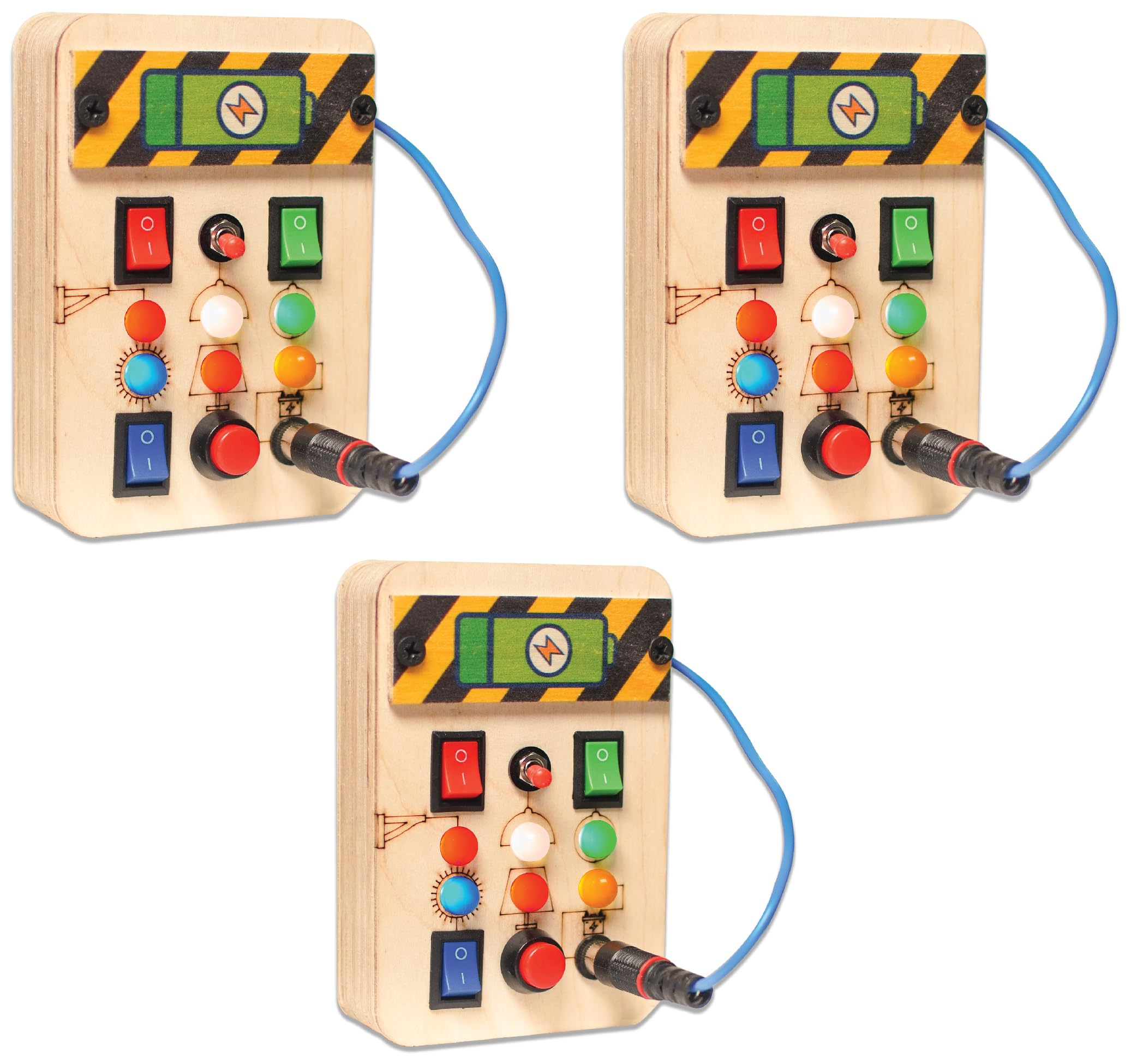 Clapstore Toys Busy Board V1.5 With LED Light, Montessori Sensory Toys, Pack Of 3., Beige (B0DBLYN3NW) Amazon Price History, Amazon Price Tracker