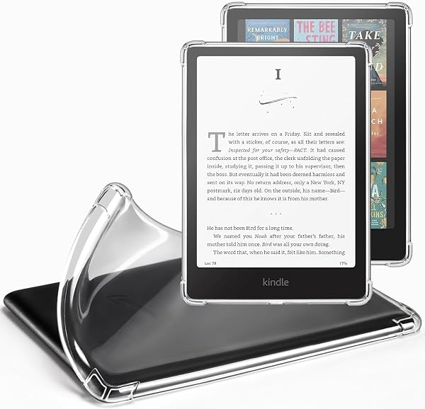 TQQ Étui pour Kindle Paperwhite 7" (12ème génération - 2024) et Kindle Colorsoft Signature Edition, Coque de Protection en TPU Ultra Doux et Flexible pour Kindle Paperwhite 2024 - 1
