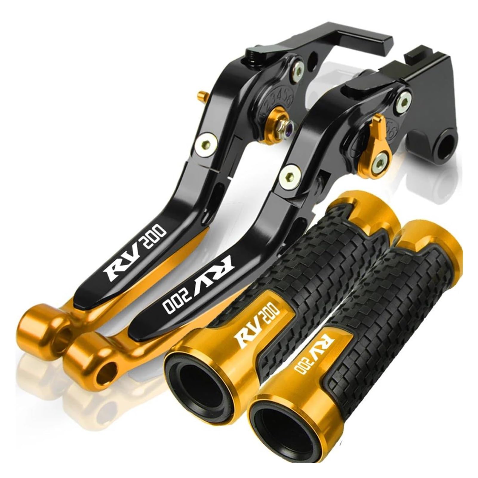 AOBEYO Motorcycle Control Levers Adjustable Brake Clutch Levers Throttle Hand Bar for Suzuki RV200 2016-2017(4)