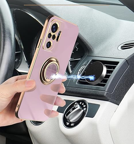 Miniatura 6 de Poco M5s  Redmi Note 10  Note 10s Case Soporte de 360 - Soporte magnético para automóvil Tecnología de galvanoplastia Funda de protección delgada