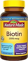 Vista 1 de Nature Made - Biotina una por día (vitamina B7) 1000 mcg. Cápsulas de gel, 120