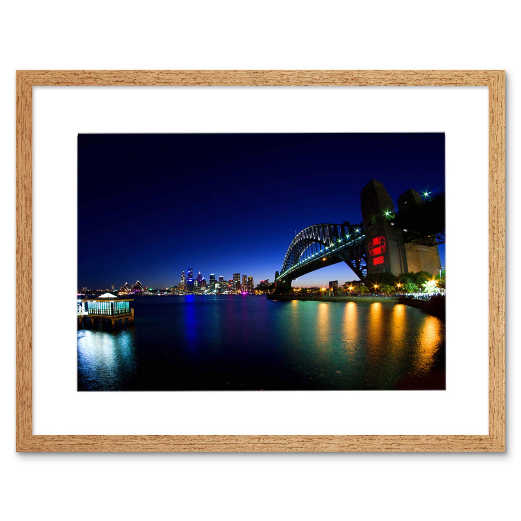 Wee Blue Coo Harbour Bridge Sydney Australia Bridge Picture Framed Wall Art Print