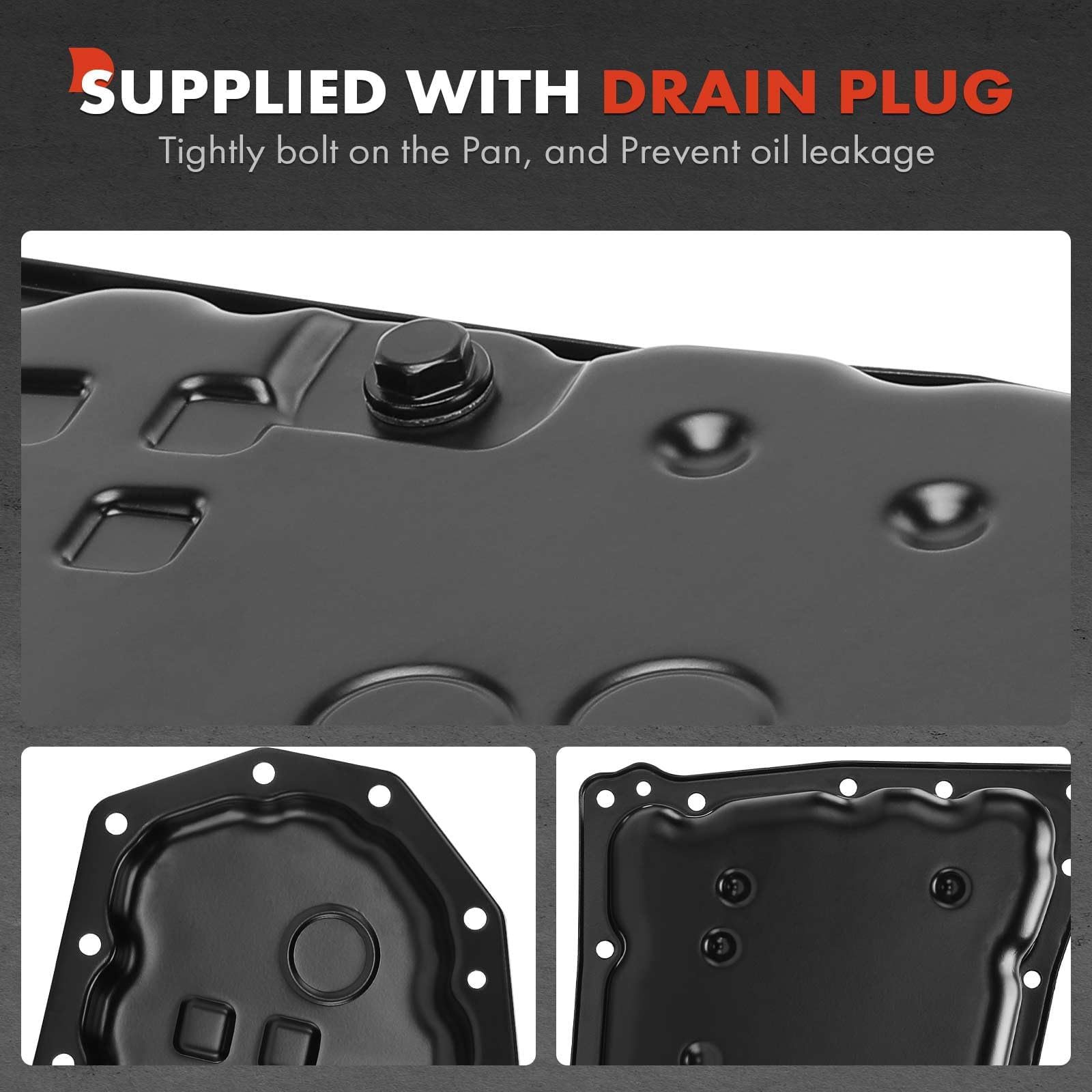 AutoZenith Transmission Oil Pan For Mitsubishi Lancer & Outlander 2007-2017 - Compatible With 2.0L & 2.4L Models, OE# 2705A014 - View #8