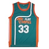 Mens Basketball Jersey #33 Jackie Moon Flint Tropics 90s Movie Shirts