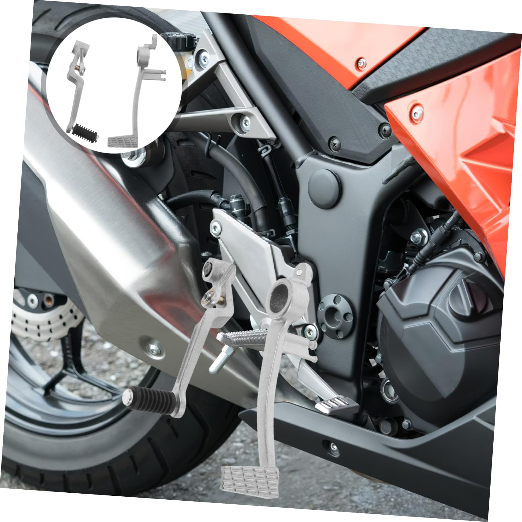 PRETYZOOM Motorrad Schalthebel Fußhebel Motorrad Bremszubehör Hinterrad Fußbremse Legierung Bremspedal Bremspedalhebel Bremshebel Ersatz Hinterrad Bremsfuß