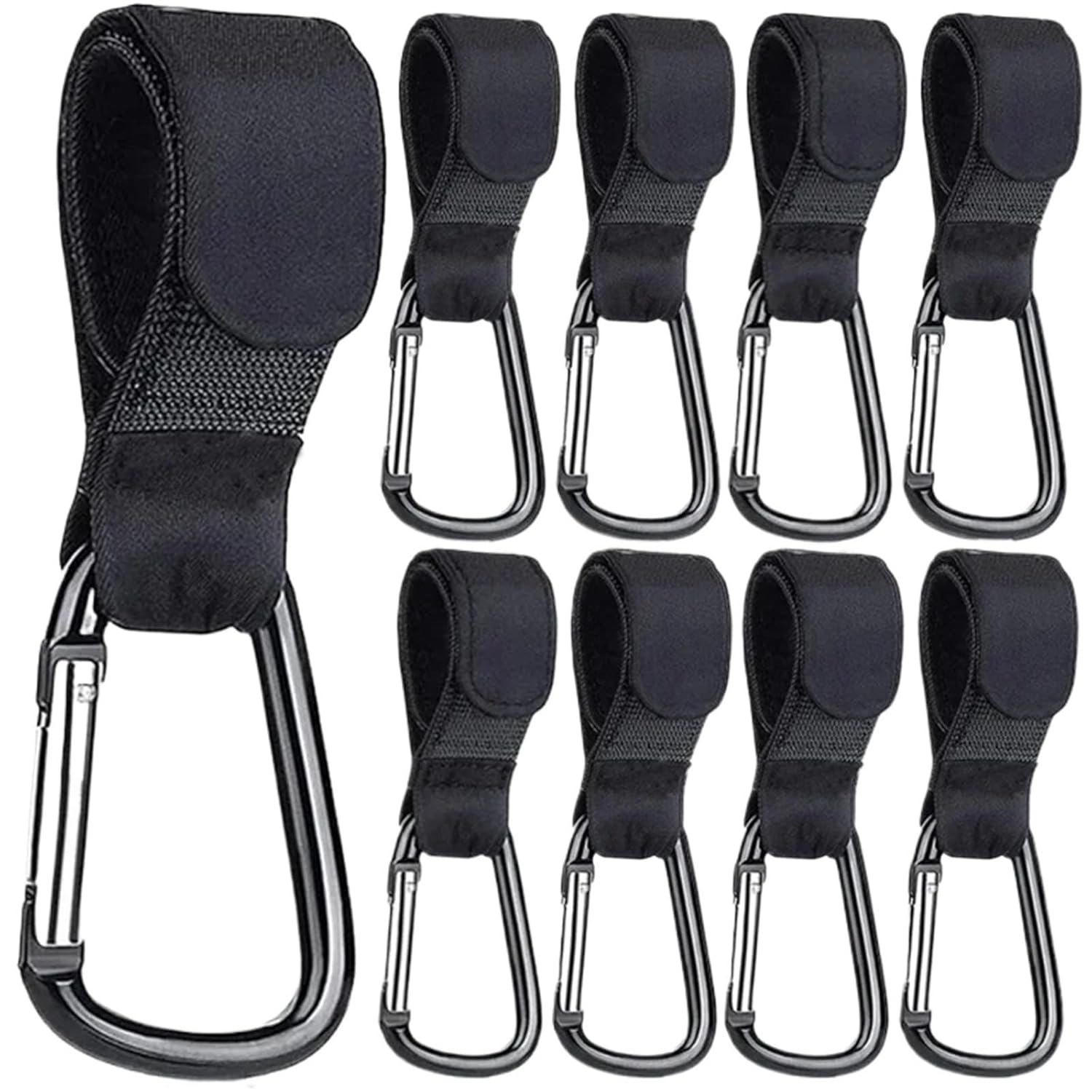 16Pcs Stroller Hooks Buckles Clip Aluminum Alloy Cart Organizer Diaper Bag Shopping Pram Hook Buckle Hanger