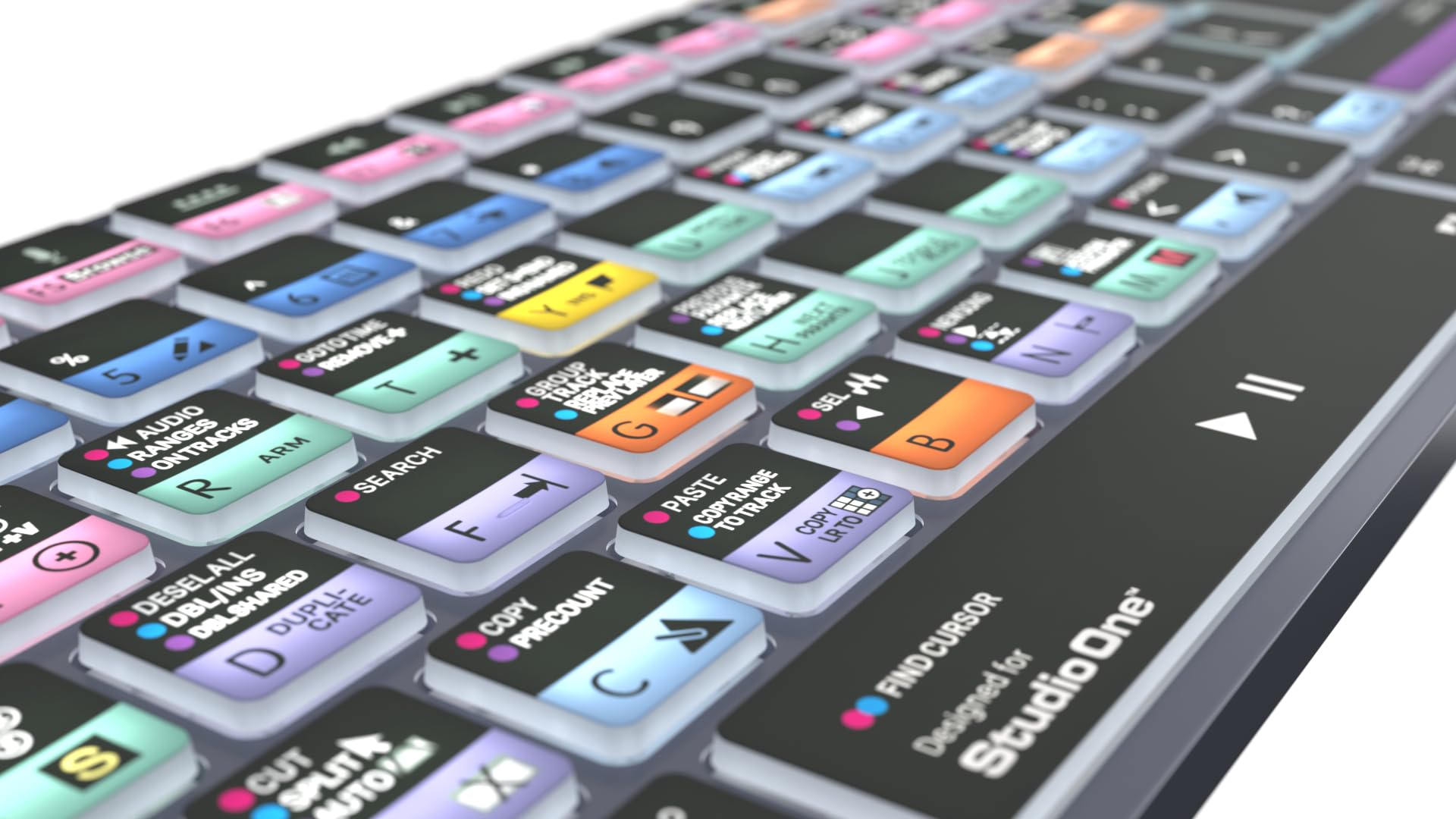 LOGICKEYBOARD Retroilluminato wireless "Titan" progettato per l'editing in Studio One • p/n LKB-PSO3-TM-UK