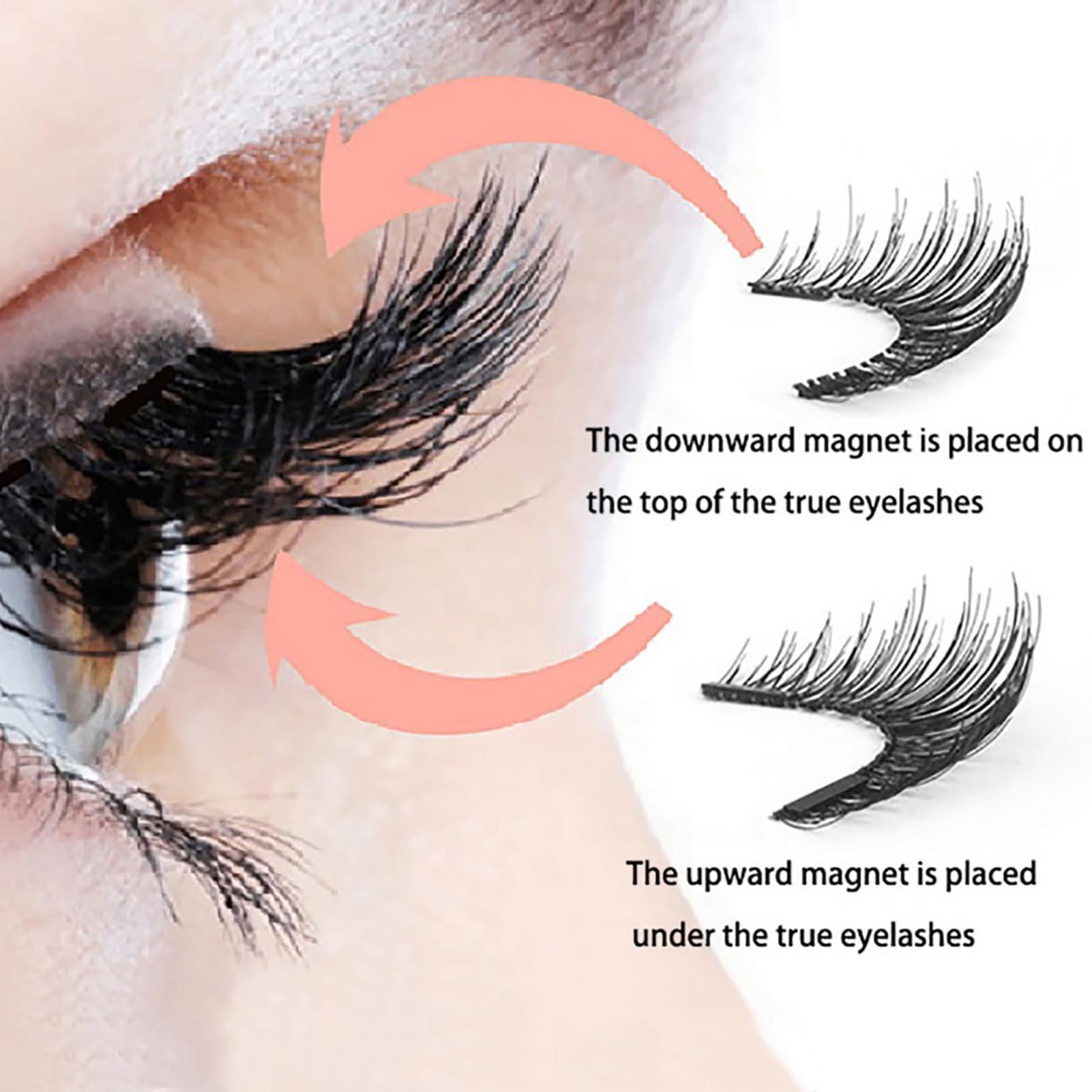 Ciglia Magnetiche Riutilizzabili E Strumenti Per Lash Magnetici | Kit 4 Paia di Ciglia Finte Senza Colla con Applicatore Ideale Per Casa, Appuntamenti, Spettacoli,