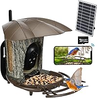 Vista 1 de Smart Bird Feeder with Camera, Solar Bird Feeder with 64G Card for Outside AI Identify Bird Species Auto Capture Bird Videos & Live Watching