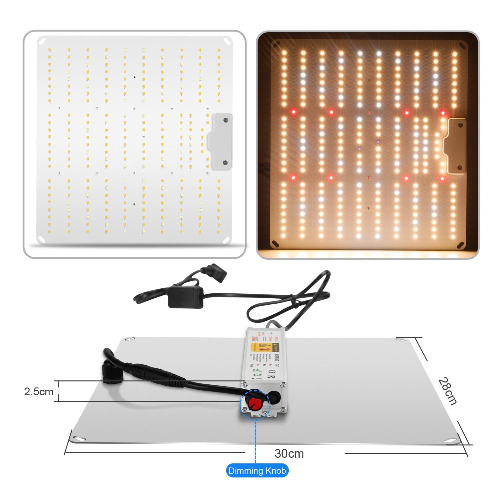 Lampada per Piante, 1000W 800W 600W LED coltiva la luce con il bordo silenzioso di spettro completo del diodo, utilizzato for la pianta idroponica della tenda della serra(800W 5 spectra)