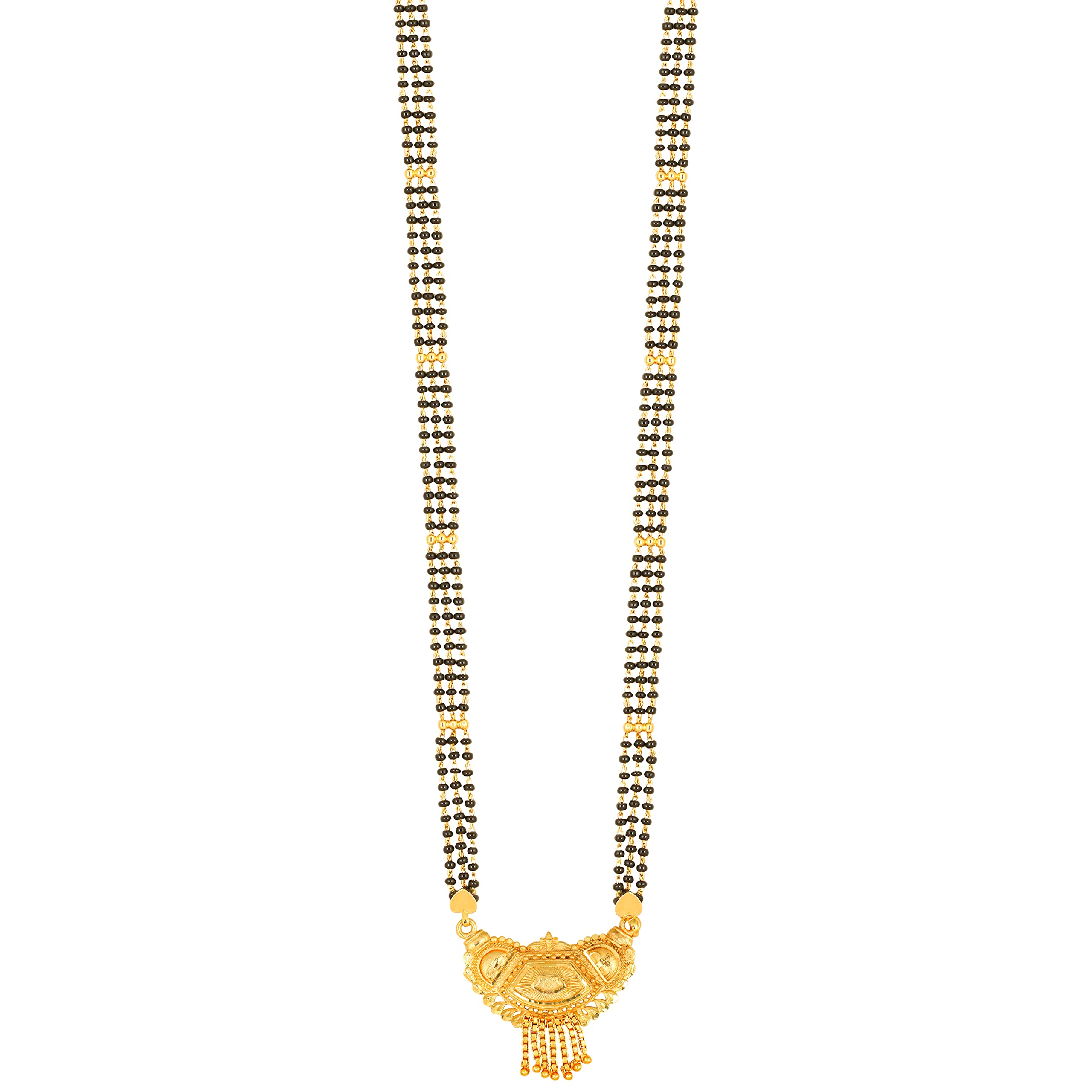 MEENAZ Mangalsutra For Women Girls Ladies Temple South Indian Traditional 1 Gram Gold Stylish Maharashtrian Long Double Chain Wati Mangal sutra Pendant Tanmaniya Black golden Nallapusalu Chains-786 (B0BP6D1V62) Amazon Price History, Amazon Price Tracker