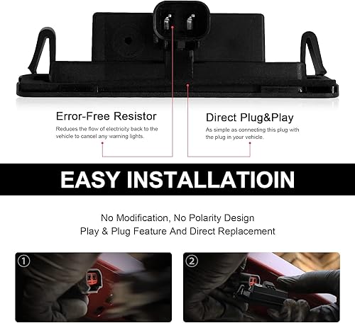 Miniatura 10 de litzland Luz LED para placa de matrícula compatible con Ford Mustang 2005-2009 luz de etiqueta 6500K blanca 1 pieza