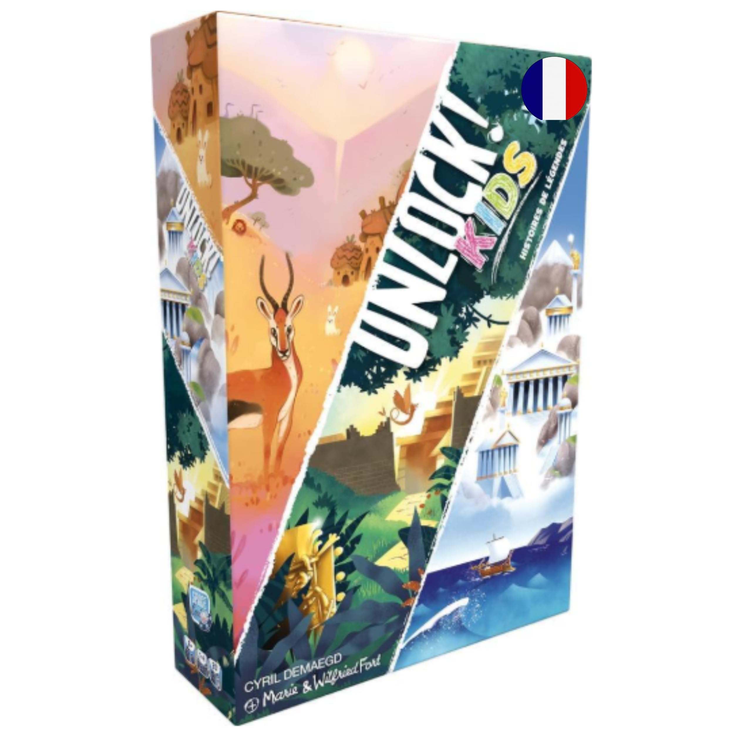 Unlock! Kids Histoires Mythes|Asmodee - Escape Game - 3 histoires chacunes 2 aventures - Dés 6ans