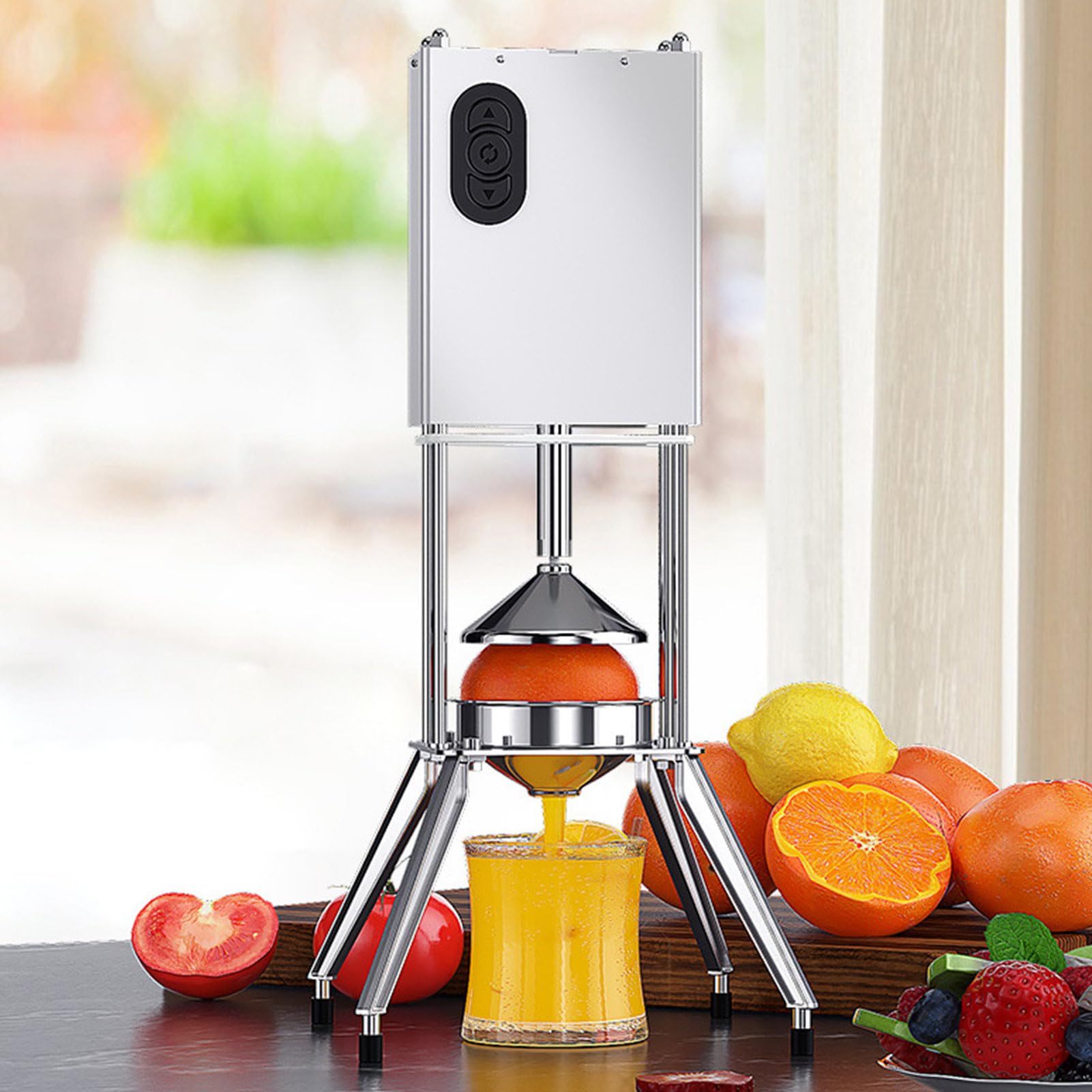 Extractor eléctrico de Zumo de cítricos-Exprimidor Naranjas Calidad Comercial-Exprimidor Naranjas y pomelos Acero Inoxidable-Exprimidor Profesional cítricos,Exprimidor eléctrico para Naranja