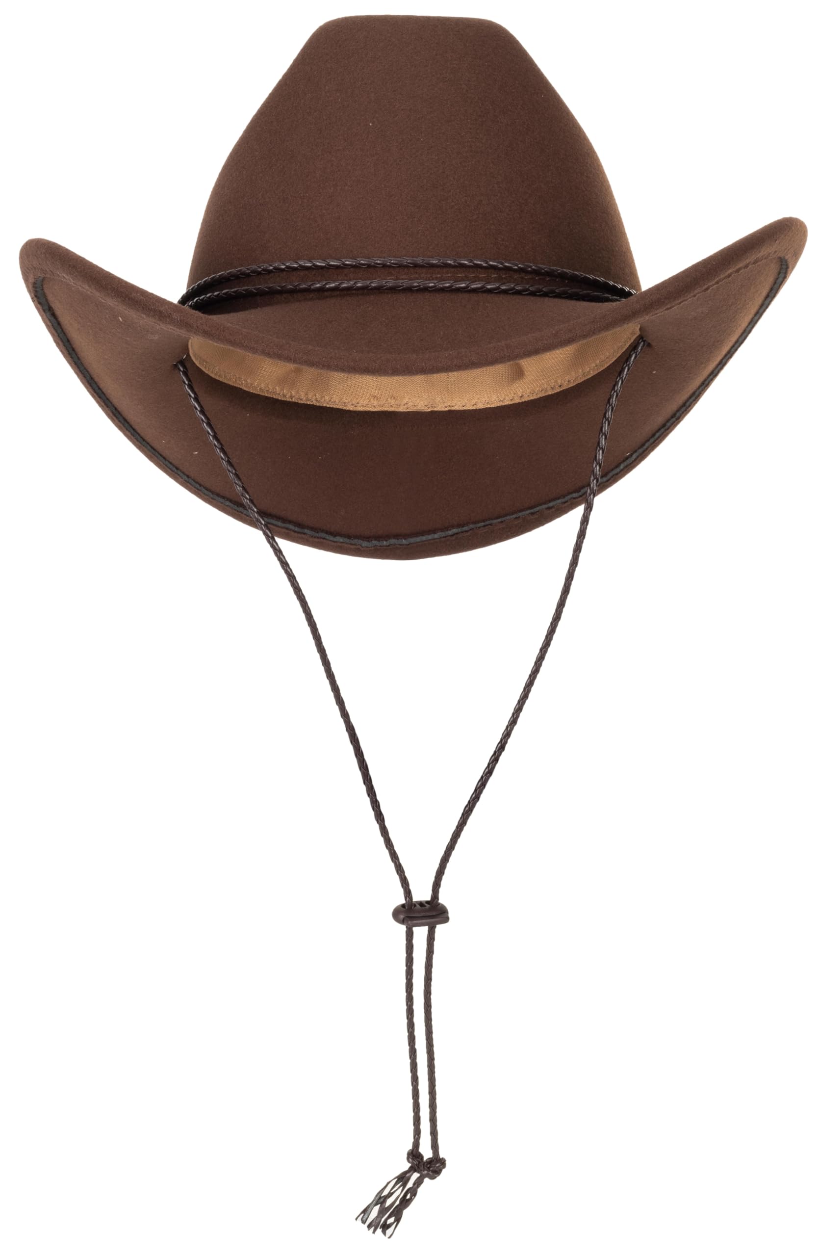 Cappello da cowboy occidentale da donna, a tesa larga, classico, con sottogola