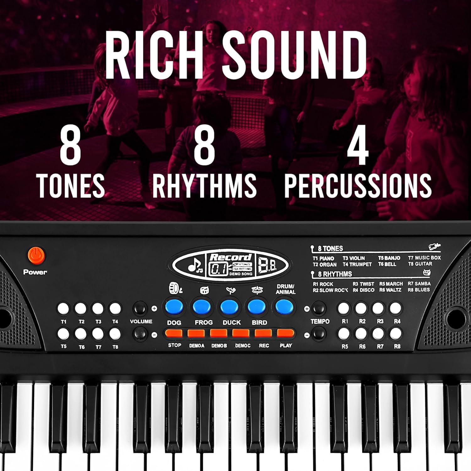 MiniExplorer Kids Piano - Mic & 37 Keys -5