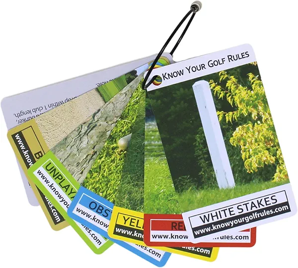 Rule Tags for Your Golf Bag - Golf's Most Common Rules Made Easy | Great for Leagues, Teams, Juniors, tee Gifts | Golf Rules Quick Reference 2024-2025 | in Compliance with USGA Rules