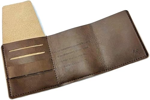Vista 4 de costumebase WALTER MITTY WALLET secret life cuero genuino hecho a mano marrón, Marrón