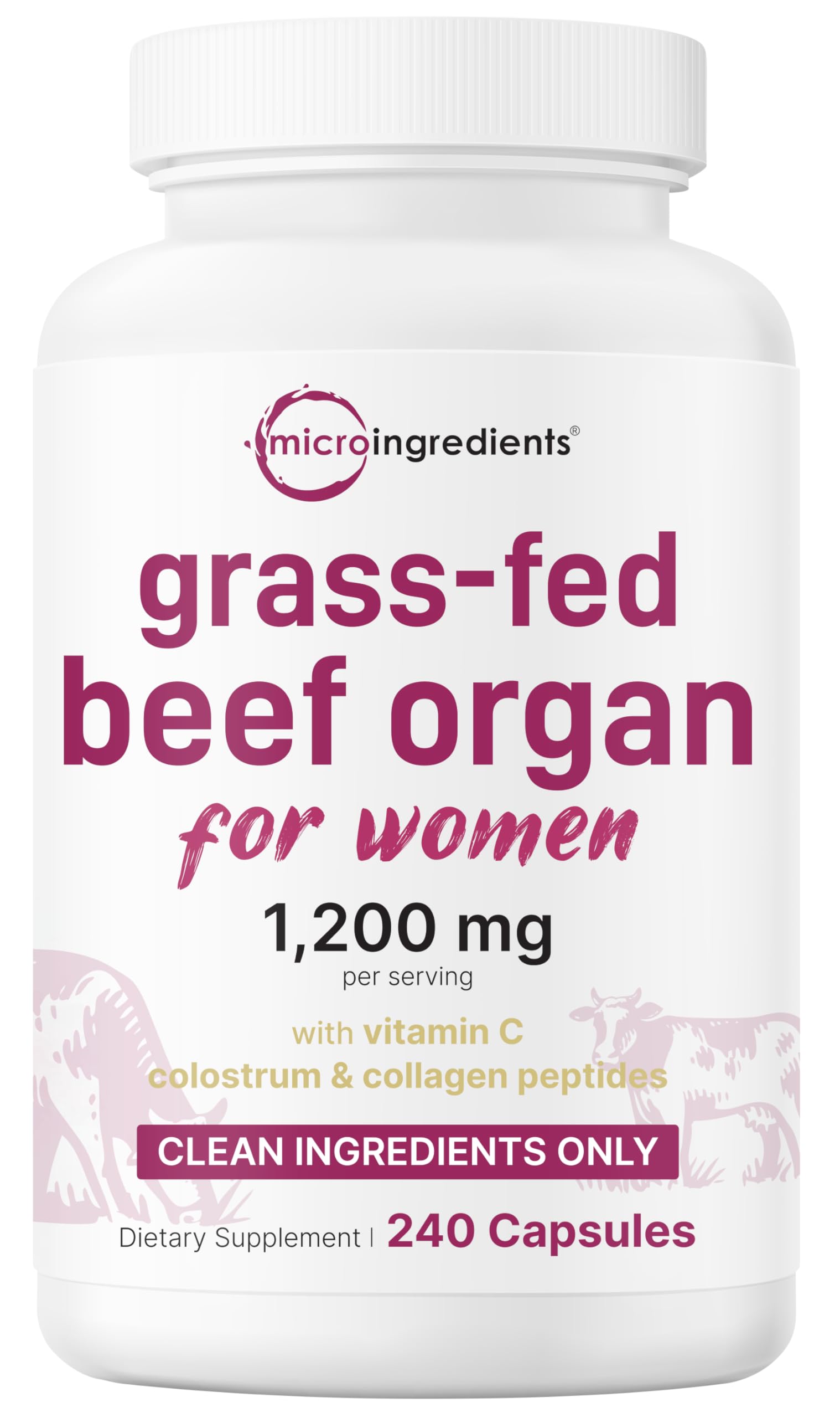 Micro Ingredients Grass‑Fed Beef Organ Supplement - glandular extracts | Mubboo