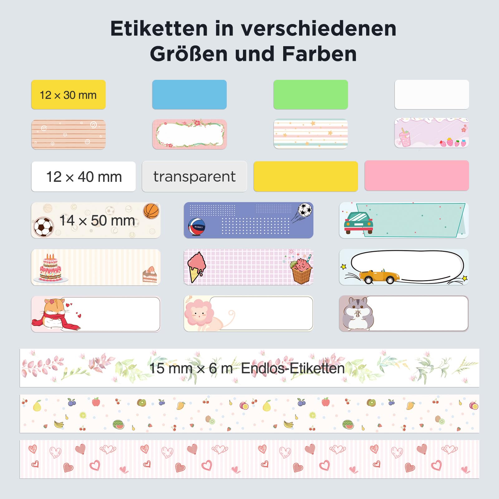 KATASYMBOL 8 Rollen Endlos-Etikettenband Value Pack 15 mm × 6 m/Rolle für E10 KATASYMBOL 8 Rollen Endlos-Etikettenband Value Pack 15 mm × 6 m/Rolle für E10