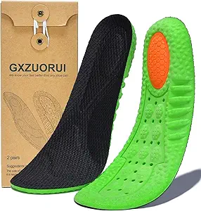 2 Pairs of Comfort Insoles with Memory Foam for Men & Women - Shock-Absorbing, Breathable & Arch Support for Sports, Work and Everyday Use (Black, Men 6.5-7.5 | Women 7.5-8(10.24")(26MM))