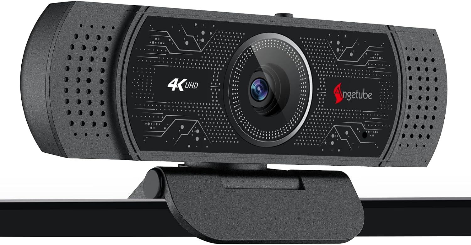 Angetube 4K Webcam, PDAF Autofocus Web Cam for Laptop 1080P 60FPS PC Camera