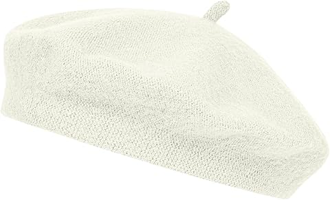 Sombrero de Boina Francesa,Sombrero Lana Clásico de Boina Mujer,Elegantes Gorros Vintage Boina,Sombrero Otoño Redondo Vintage,para accesorio, disfraz,Carnaval, Fiesta de Disfraces
