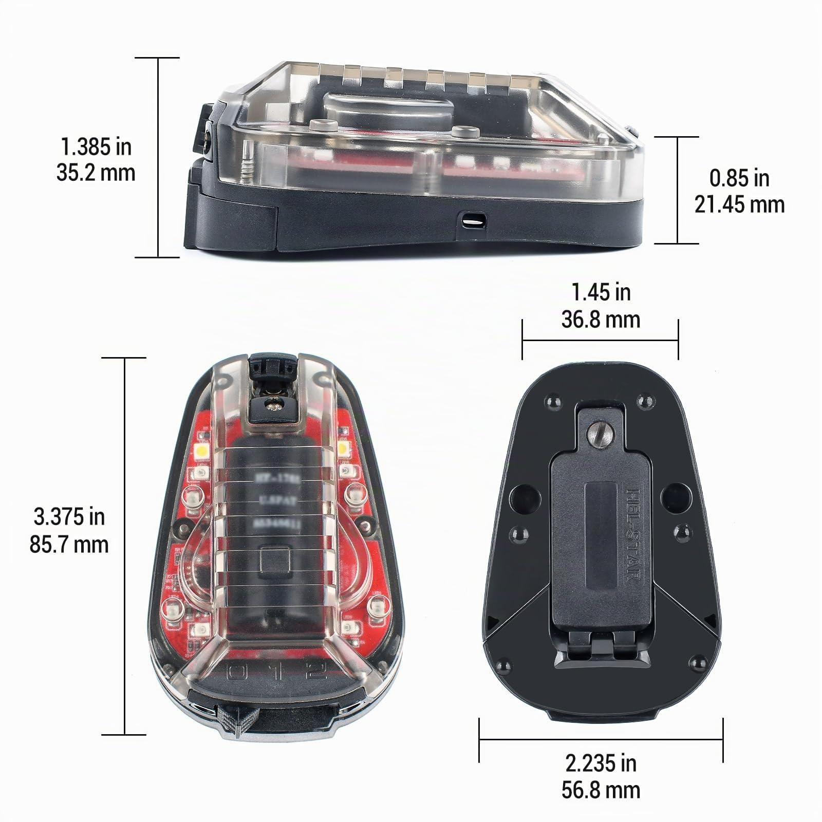 Hunting Explorer Helm Signal Light LED + IR / Strobe Military Air Manta Light, für Outdoor Tactical Helm wasserdichte Sicherheit Sicherheits Strobe Signal Lampen
