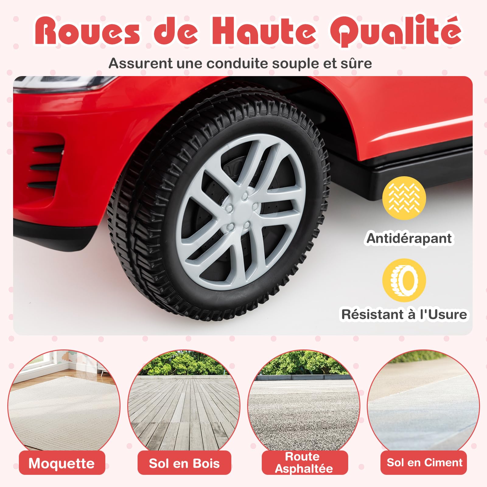 COSTWAY 3 en 1 Porteur Enfant avec Volant & Klaxon & Son de Démarrage, Voiture à Pousser Enfant avec Coffre sous Siège, Poignée & Barrière de Sécurité Amovible, Charge 25kg pour 18-36 Mois (Rouge)