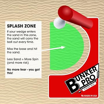 EyeLine Golf Bunker Pro System - Portable Practice Training Aids to Improve Your Shots from Bunker. Get The Ball Out of The Sand Trap and on The Green.  Instant Improvement. Made in USA.